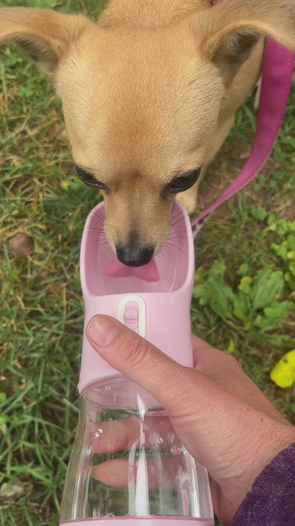 Portable Dog Water Bottle with Food Container – All-in-One Travel Hydration